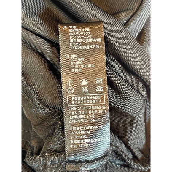 Twenty One Women Beaded Cocktail Halter Mini Dress Ruffle Layered Black Size M - Picture 7 of 8